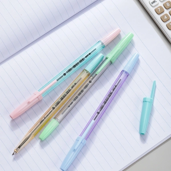 Ручка шариков. Deli Macaron EQ6C-B d=0.7мм чернила син. (50шт)