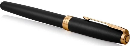 Ручка перьев. Parker Sonnet Core F528 (CW1931516) Matte Black GT F сталь нержавеющая подар.кор.