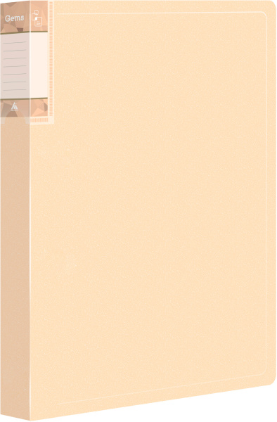 Папка с 20 прозр.вклад. Бюрократ Gems GEM20CREAM A4 пластик 0.7мм торц.карм с бум. встав кремовый жемчуг