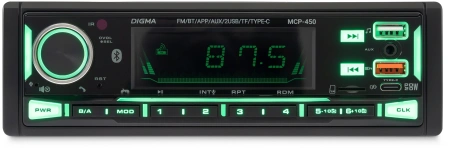 Автомагнитола Digma MCP-450 1DIN 2x45Вт 4