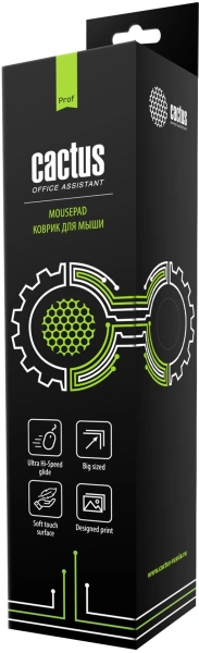 Коврик для мыши Cactus Black черный 900x400x2мм (CS-MPC-PRO02ХXL)
