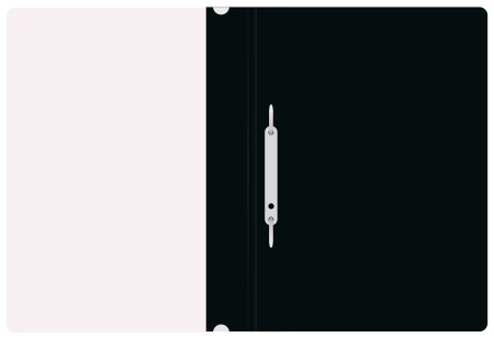 Папка-скоросшиватель Buro -PSE20BU/BLCK A4 прозрач.верх.лист пластик черный 0.11/0.13