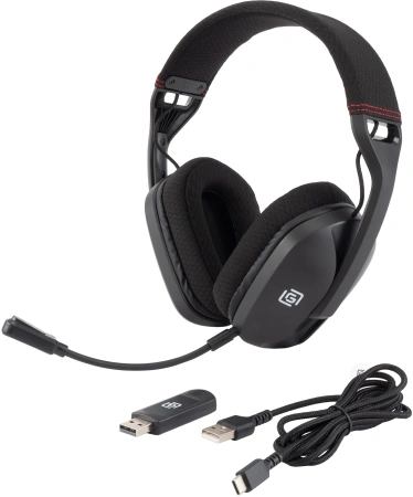 Наушники с микрофоном Оклик HS-L750G черный 1.5м накладные BT/Radio/3.5mm оголовье (2007557)