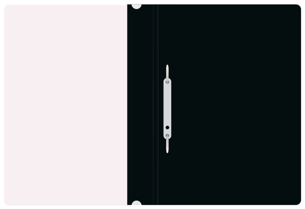 Папка-скоросшиватель Buro -PSE20BU/BLCK A4 прозрач.верх.лист пластик черный 0.11/0.13