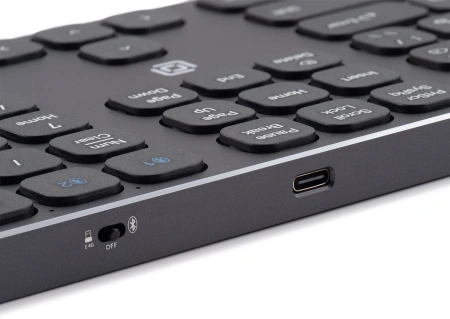 Клавиатура Оклик K867W черный/серый USB беспроводная BT/Radio slim Multimedia (2002130)