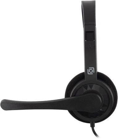 Наушники с микрофоном Оклик HS-M600 черный 1.8м накладные оголовье (1900372)