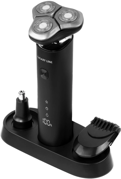 Бритва роторная Galaxy Line GL 4276 реж.эл.:3 питан.:элек.сеть/аккум. черный