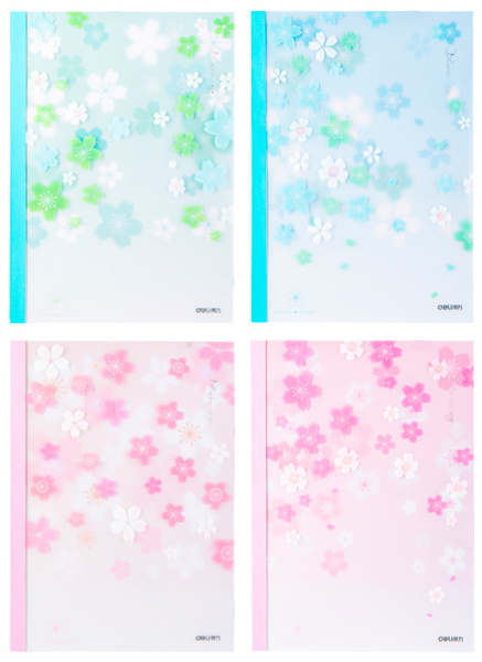 Тетрадь Deli SAKURA WPA540 A5 40л линейка ассорти