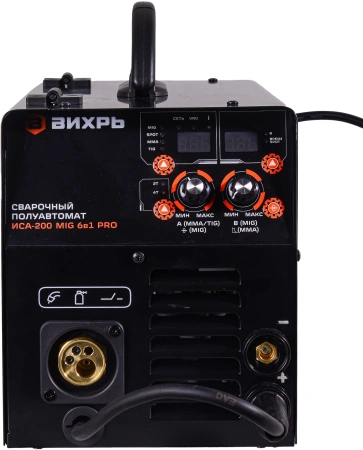 Сварочный полуавтомат Вихрь ИСА-200 MIG PRO инвертор MIG-MAG/SPOT/FCAW/MMA/Lift TIG 5.9кВт
