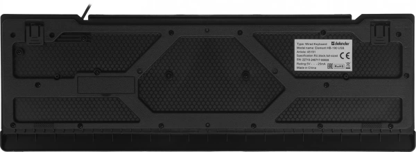 Клавиатура Defender Element HB-190 черный USB