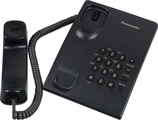 Телефон проводной Panasonic KX-TS2350RUB черный