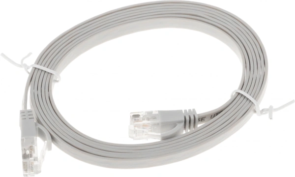 Патч-корд Buro BU-5E-FLAT-2M-G 1Гбит/с UTP 4 пары cat.5E Cu molded 2м серый RJ-45 (m)-RJ-45 (m)