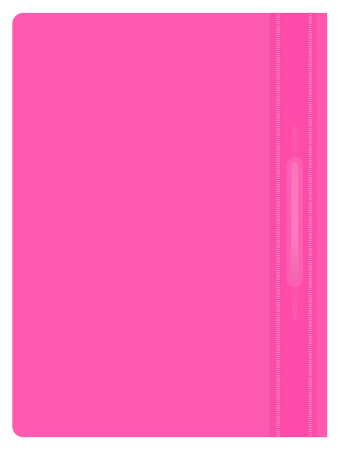 Папка-скоросшиватель Бюрократ Double Neon -PSLDNE/PINK A4 прозрач.верх.лист пластик розовый 0.14/0.18