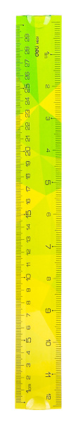 Линейка Deli EH651 пластик дл.30см ассорти гибкая/двухсторонняя шкала