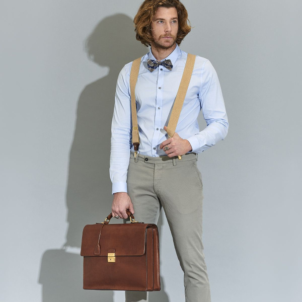 Портфель The Bridge Story Uomo 06252701/14 коричневый натур.кожа