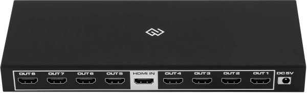 Сплиттер аудио-видео Digma DHSP-v2x8 HDMI (f)/8xHDMI (f) черный