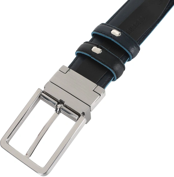 Ремень мужской Piquadro Blue Square CU2619B2/NBLU2 черный/синий натур.кожа