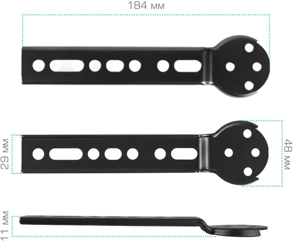 Кронштейн-адаптер для телевизора Kromax ADAPTER-400 черный 20"-45" макс.35кг настенный фиксированный