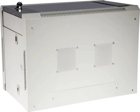 Шкаф коммутационный Lanmaster TWT-CBWPG-12U-6X6-GY 12U 600x600мм пер.дв.стекл 60кг серый