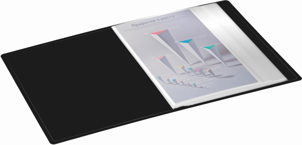 Папка с 60 прозр.вклад. Buro -ECB60BLACK A4 пластик 0.7мм черный