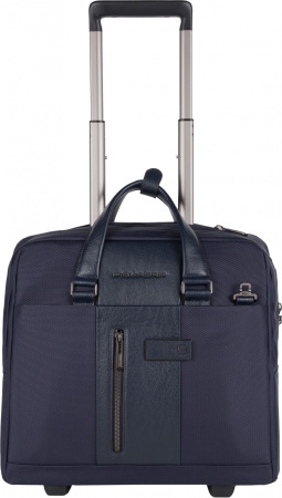Сумка дорожная Piquadro BRIEF2 (BV4729BR2/BLU) 40x36x16см 24л. нейлон/натур.кожа темно-синий