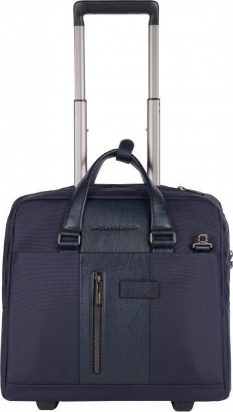 Сумка дорожная Piquadro BRIEF2 (BV4729BR2/BLU) 40x36x16см 24л. нейлон/натур.кожа темно-синий