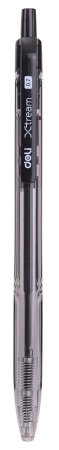 Ручка шариков. автоматическая Deli X-tream EQ02120 черный d=0.7мм черн. черн. сменный стержень линия 0.4мм