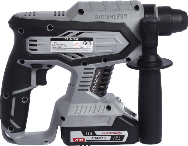 Перфоратор Интерскол ПА-24/18В без АКБ и ЗУ патр.:SDS-plus уд.:2.2Дж аккум. (кейс в комплекте)