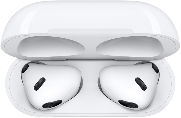 Гарнитура вкладыши Apple AirPods 3 A2565/A2564/A2897 Lightning белый беспроводные bluetooth в ушной раковине (MPNY3AM/A)