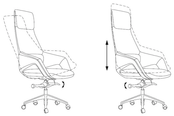 Кресло руководителя Бюрократ _DAO-2 белый кожа с подголов. крестов. алюминий