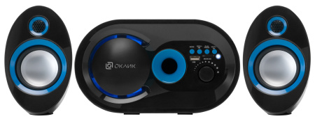 Колонки Оклик OK-433 2.1 черный 15Вт BT