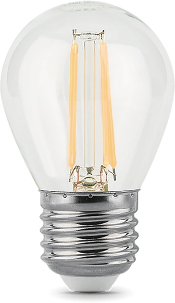 Лампа филам. Gauss Filament 9Вт цок.:E27 шар 220B 4100K св.свеч.бел.нейт. P45 (упак.:1шт) (105802209)