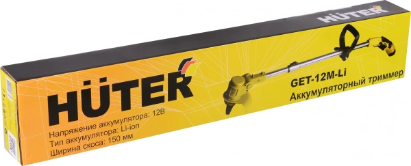 Триммер электрический Huter GET-12M-Li (70/1/64) аккум. неразбор.штан. реж.эл.:леска/нож