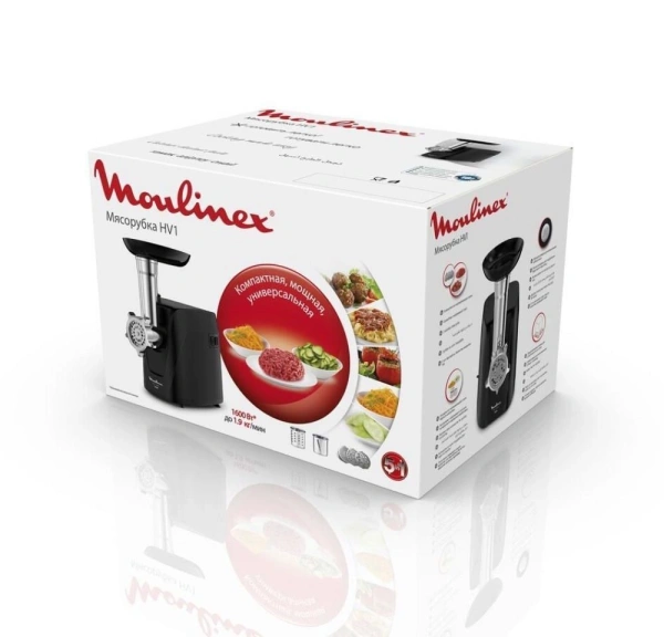 Мясорубка Moulinex ME112832 1600Вт черный/серебристый