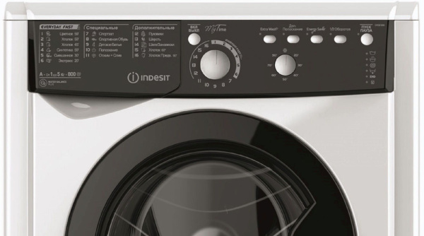 Стиральная машина Indesit EWSB 5085 BK CIS класс: A загр.фронтальная макс.:5кг белый