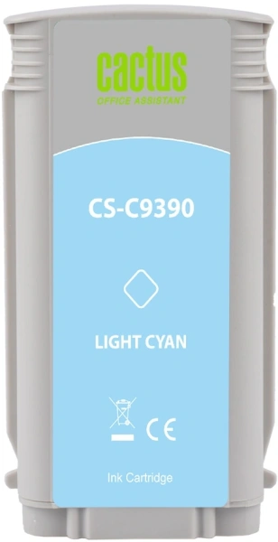 Картридж струйный Cactus CS-C9390 №70 светло-голубой (130мл) для HP DJ Z3100