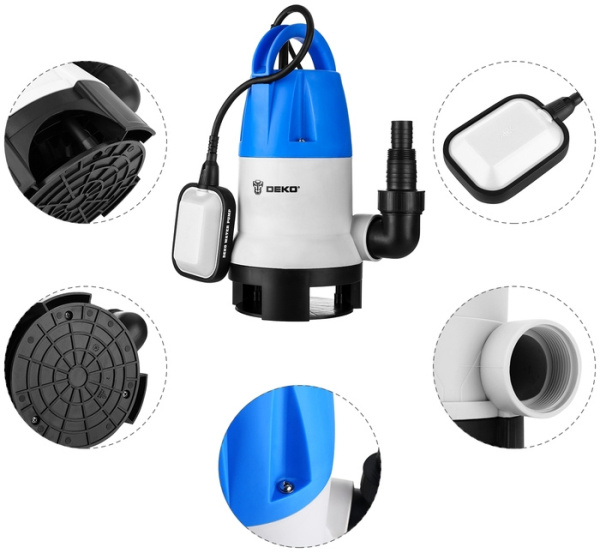 Насос дренажный Deko DWP-900P 900Вт 14000л/час (076-0516)