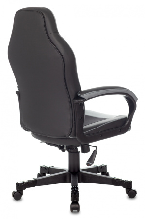 Кресло игровое Zombie GAME 17 черный/серый текстиль/эко.кожа крестов. пластик