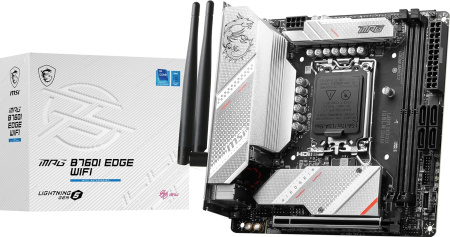 Материнская плата MSI MPG B760I EDGE WIFI Soc-1700 Intel B760 2xDDR5 mini-ITX AC`97 8ch(7.1) GbLAN+H
