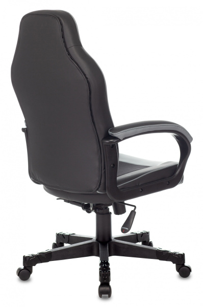 Кресло игровое Zombie GAME 17 черный/серый текстиль/эко.кожа крестов. пластик