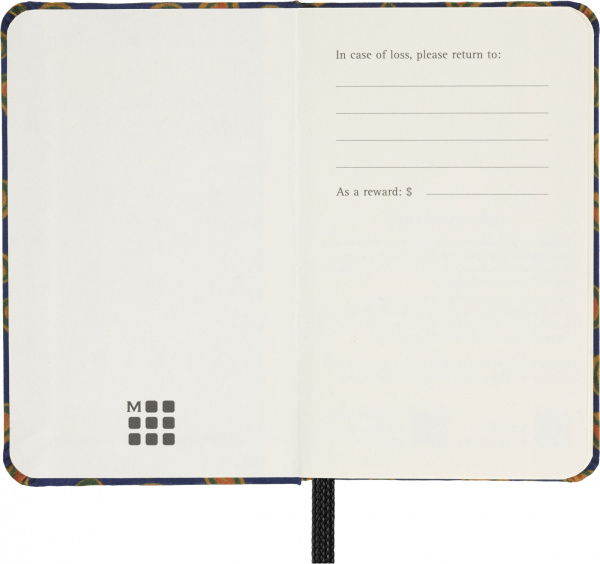 Блокнот Moleskine LE PRESCIOUS & ETHICAL SILK XS 65х105мм 160стр. нелинованный подар.кор. синий