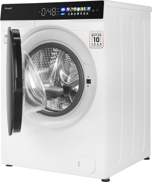 Стиральная машина Weissgauff Premium WM 999 Full Touch DC Inverter Steam класс: A+++ загр.фронтальная макс.:10кг белый инвертер