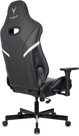 Кресло игровое Knight Thunder 5X черный эко.кожа крестов. металл