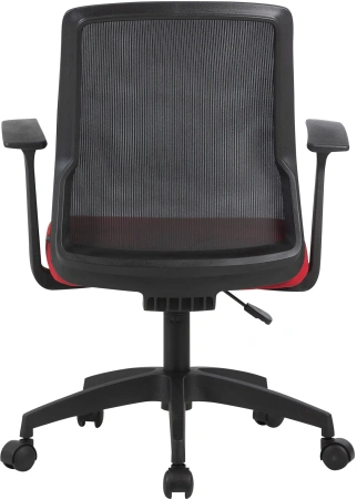 Кресло Cactus CS-MC222-BKRD черный сиденье темно-красный сетка/ткань низк.спин. крестов. пластик пластик черный