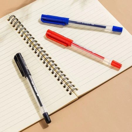 Ручка гелев. Deli EveryU EG83-Bl корп.прозрачный d=0.7мм чернила син. 1стерж. кругл.