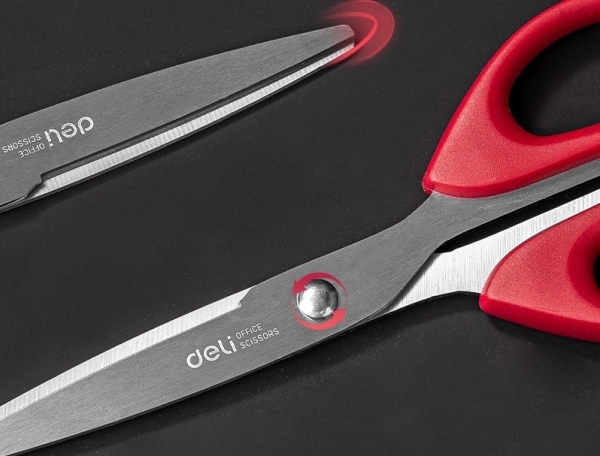Ножницы Deli EM609 офисные 160мм ручки пластиковые сталь ассорти чехол с европод.