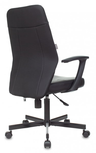 Кресло Бюрократ CH-605 черный эко.кожа крестов. металл черный