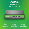 Коммутатор Digma DSP204F-2F-T80 DSP204F-2F-T80 V1 6x100Мбит/с 4PoE 4PoE+ 80W неуправляемый