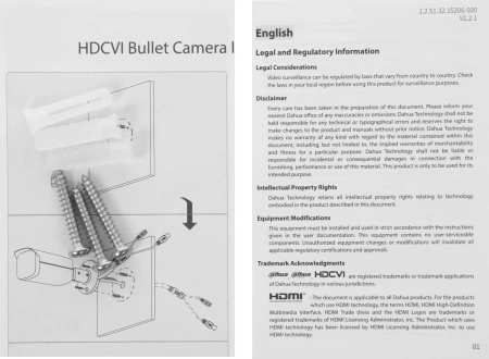 Камера видеонаблюдения аналоговая Dahua DH-HAC-B1A51P-U-0360B-S2 3.6-3.6мм HD-CVI HD-TVI цв. корп.:белый