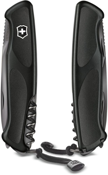 Нож перочинный Victorinox RangerGrip Onyx (0.9563.C31P) 130мм 12функц. черный подар.коробка